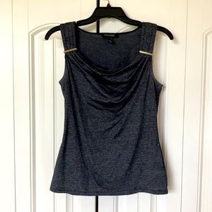 White House Black Market heathered gray top